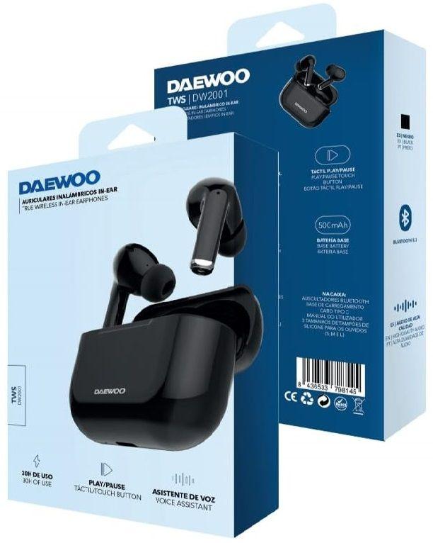 Auscultadores DAEWOO DW2001 (Auscultadores TWS - USB Type-C - Type C - Preto), miniatura 3