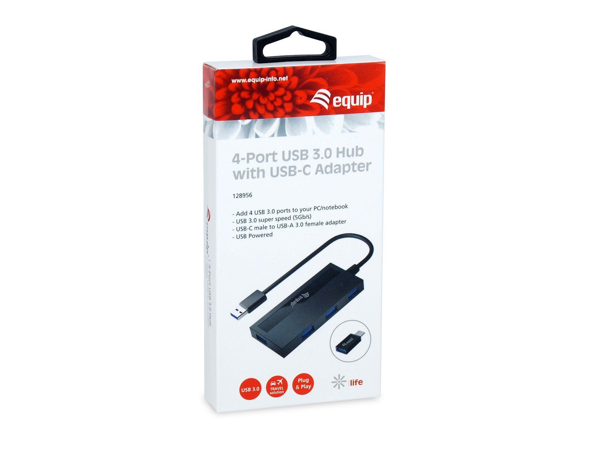 Hub USB EQUIP 128956 (Preto) — miniatura 4