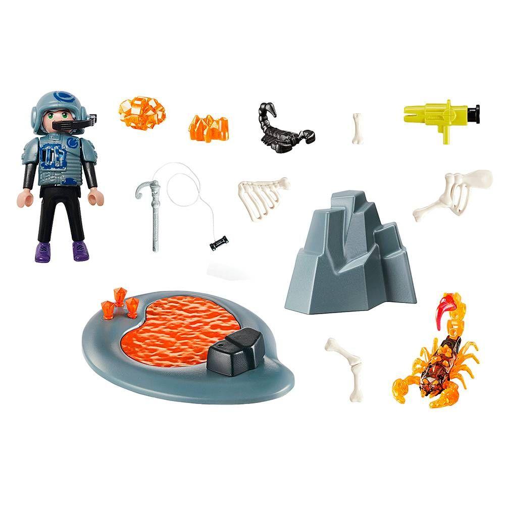 Conjunto de Construção PLAYMOBIL 70909 Inicial: Luta Contra o Escorpião de Fogo (Dino Rise - 5 a 10 anos - Multicor), miniatura 2