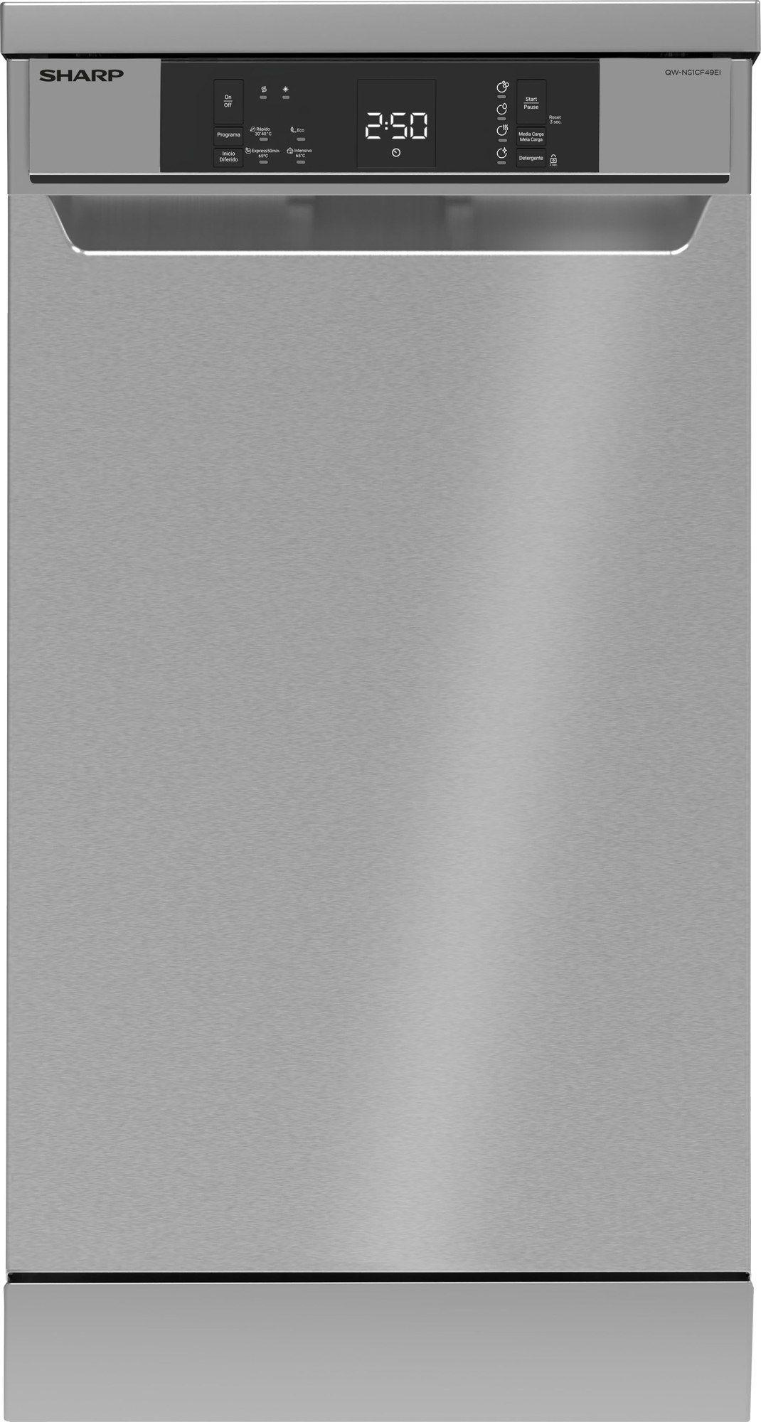 Máquina de Lavar Loiça Independente SHARP QWNS1CF49EI (49 dB - 45 cm - Inox)