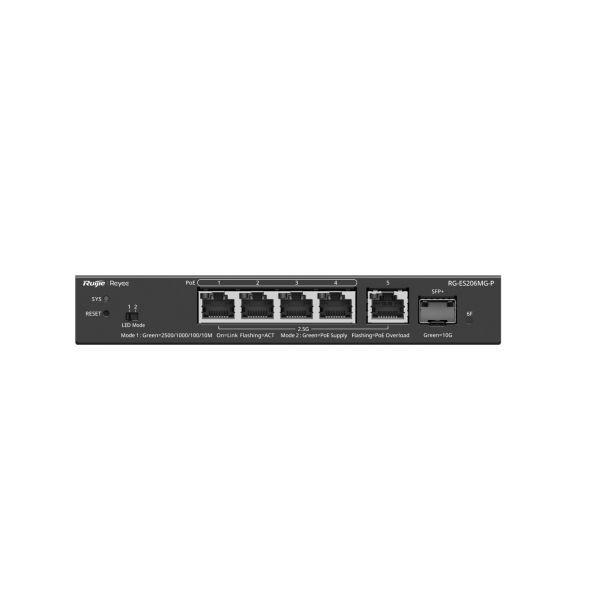 Switch de Rede REYEE RG-ES206MG-P (2,5 Gbps - Camada 2 - Preto) — miniatura 2