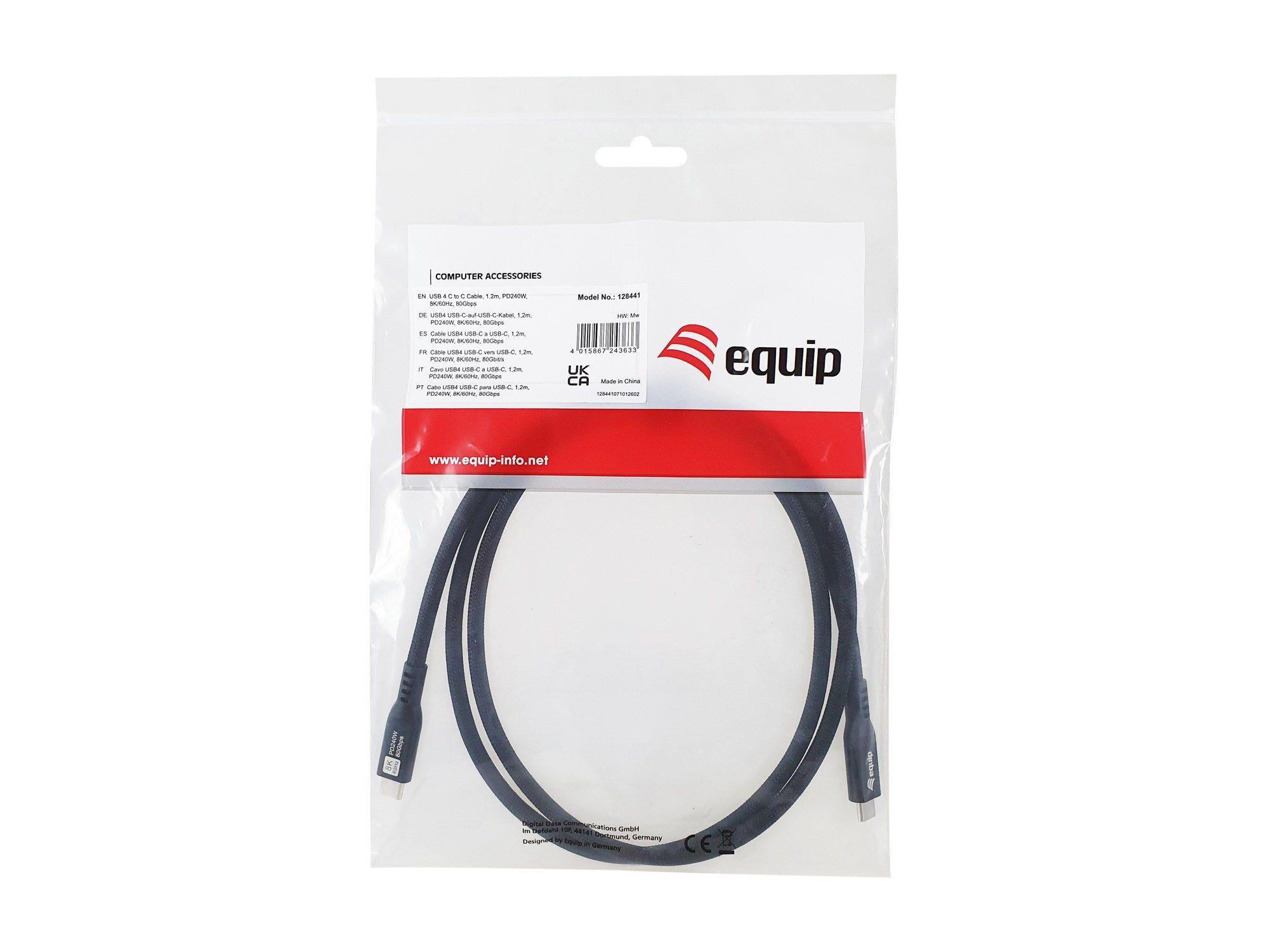 Cabo USB-C EQUIP 128441 (1,2 m - USB C - Preto) — miniatura 4
