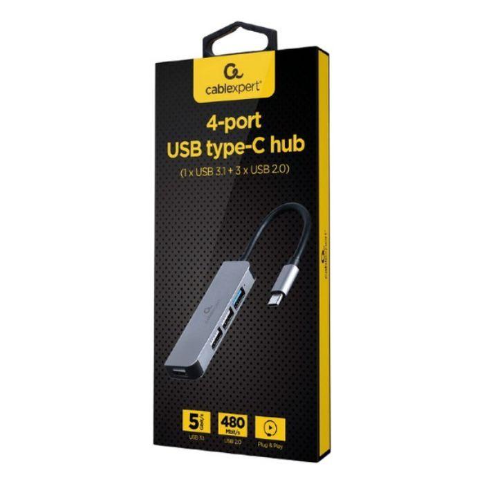 Hub USB-C GEMBIRD UHB-CM-U3P1U2P3-01 (1 x USB Tipo A macho - Prateado), miniatura 3
