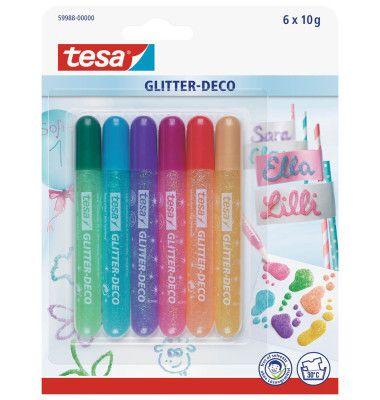 Conjunto de Cola com Purpurina TESA 59988-00000-01 (6 x 10 g - 6 Cores - Azul, Verde, Laranja, Rosa, Violeta e Amarelo), miniatura 2