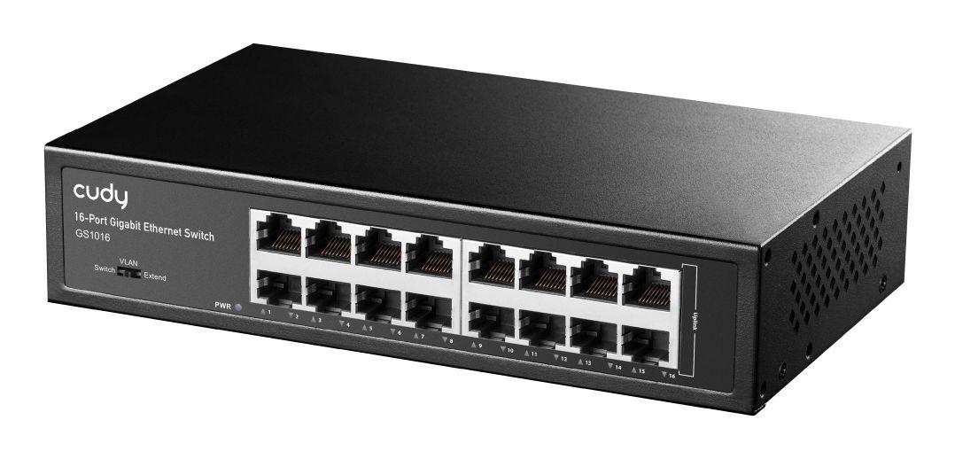 Switch de Rede Não Gerido CUDY GS1016 (RJ-45 Gigabit Ethernet - Gigabit Ethernet - 4,1 MB - Preto), miniatura 2