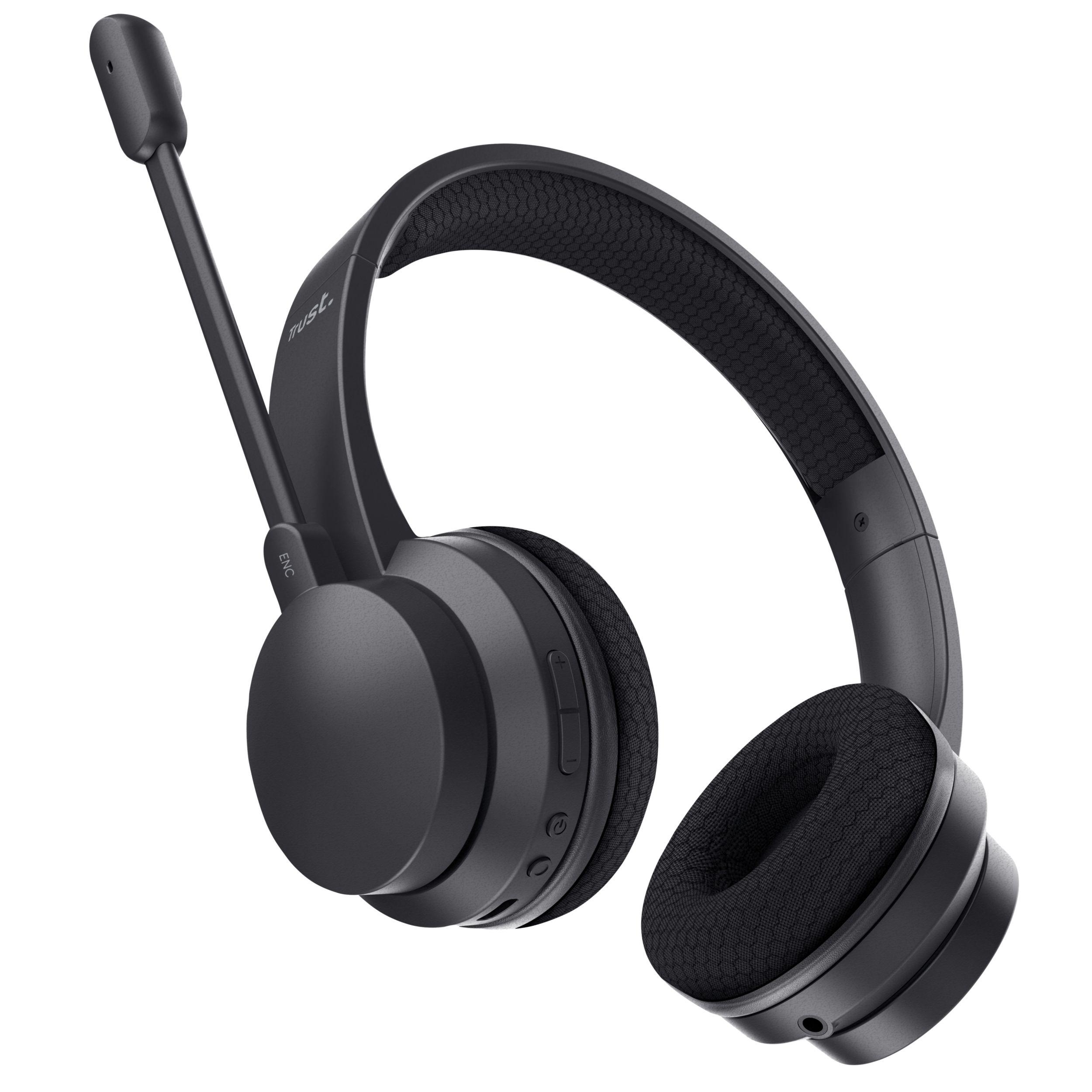 Headset TRUST Ayda Wireless ENC (Binaural - Com fios e sem fios - Supra-aural - Preto) — miniatura 2