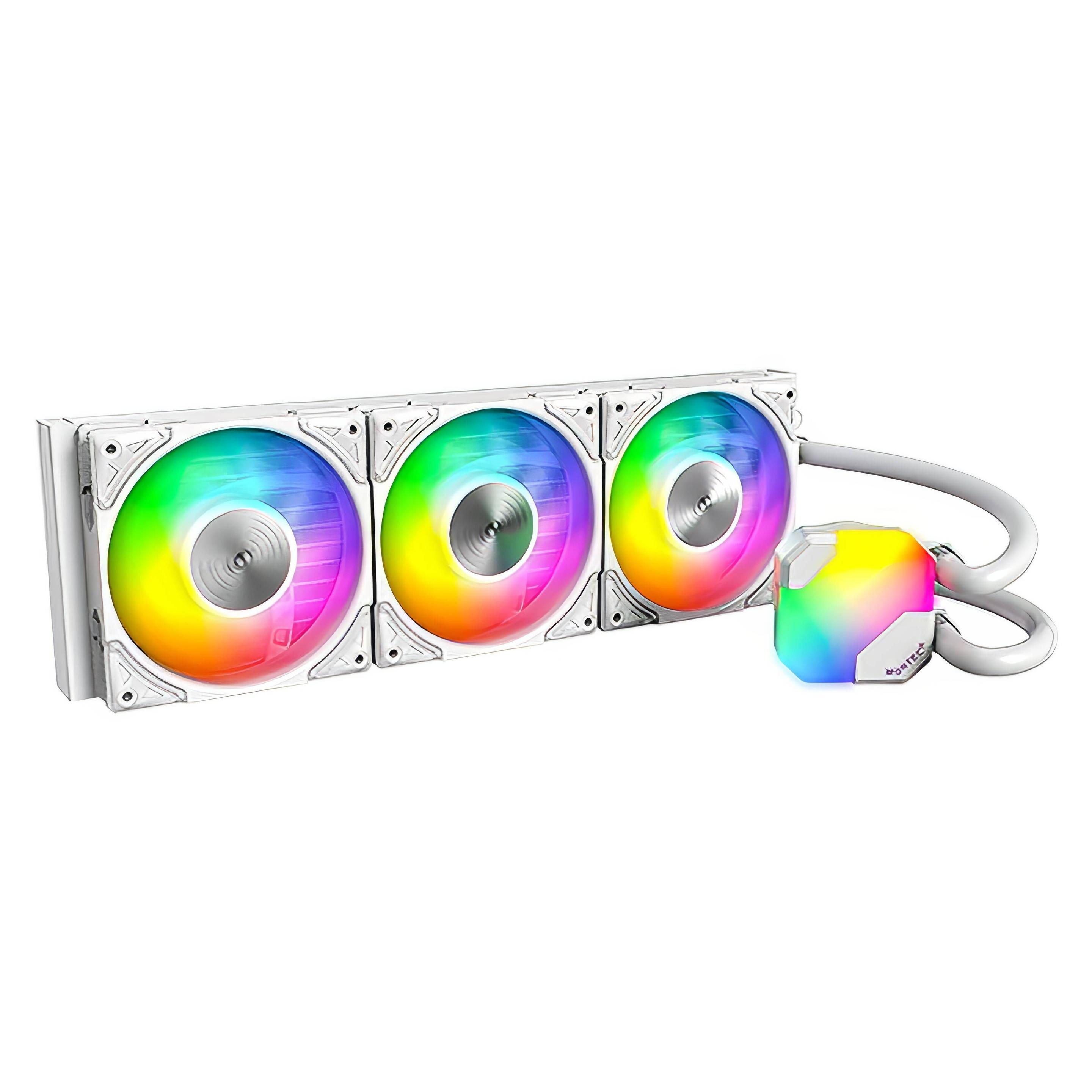 Refrigeração Líquida CPU MONTECH HyperFlow ARGB 360 (120 mm - 3 ventoinhas - 2200 RPM - Branco)