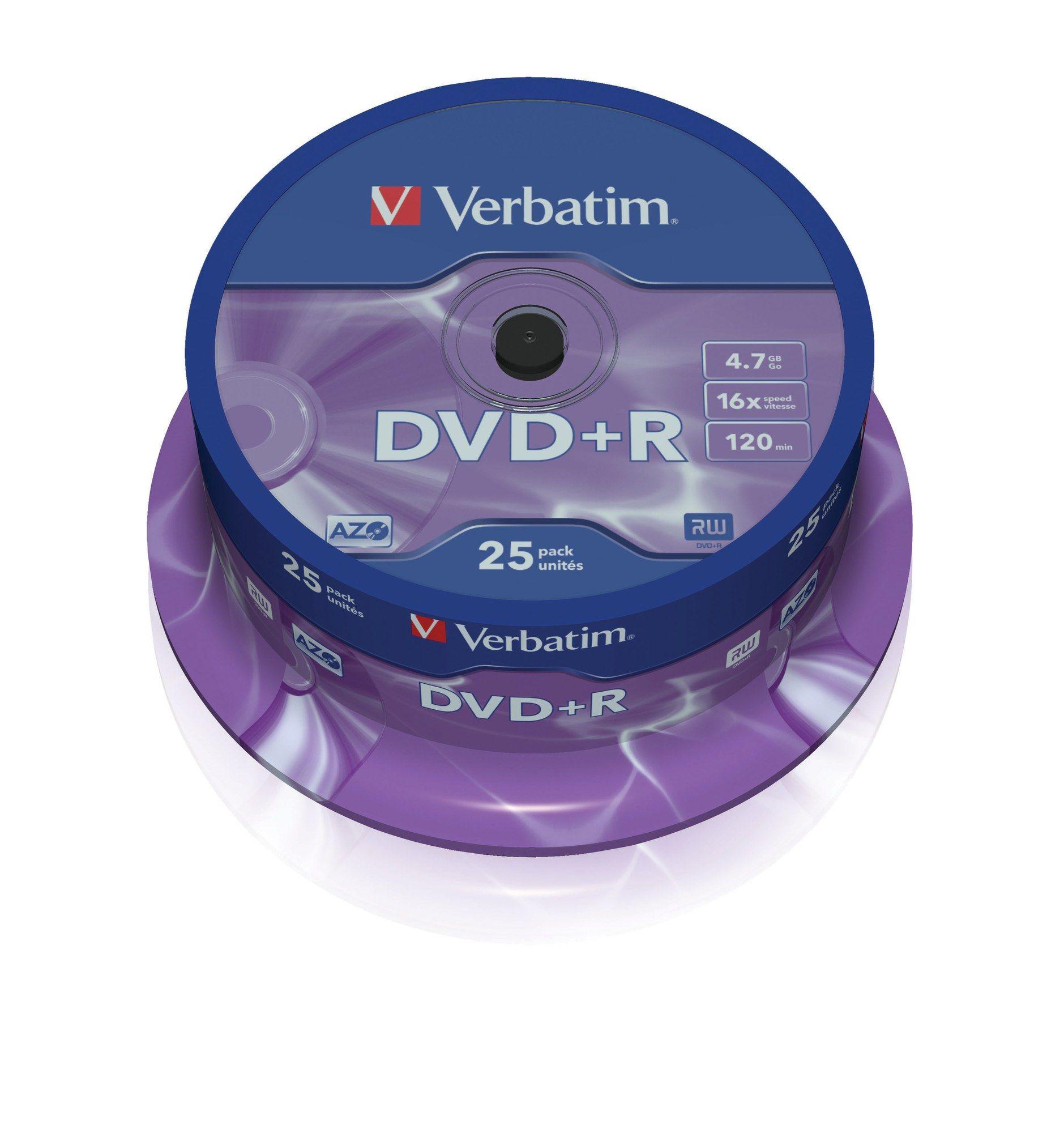 Discos DVD+R VERBATIM ECVRBDPRL20 (Prateado)