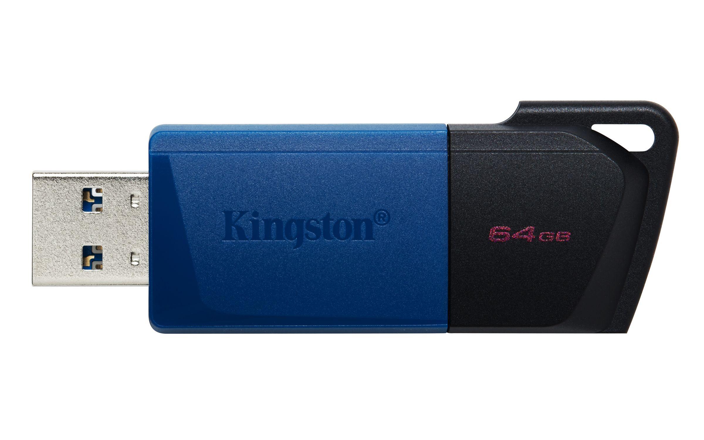 Pen USB KINGSTON DataTraveler Exodia M DTXM/64GB (64 GB - Deslizante - USB Type-A - Preto/Azul) — miniatura 3