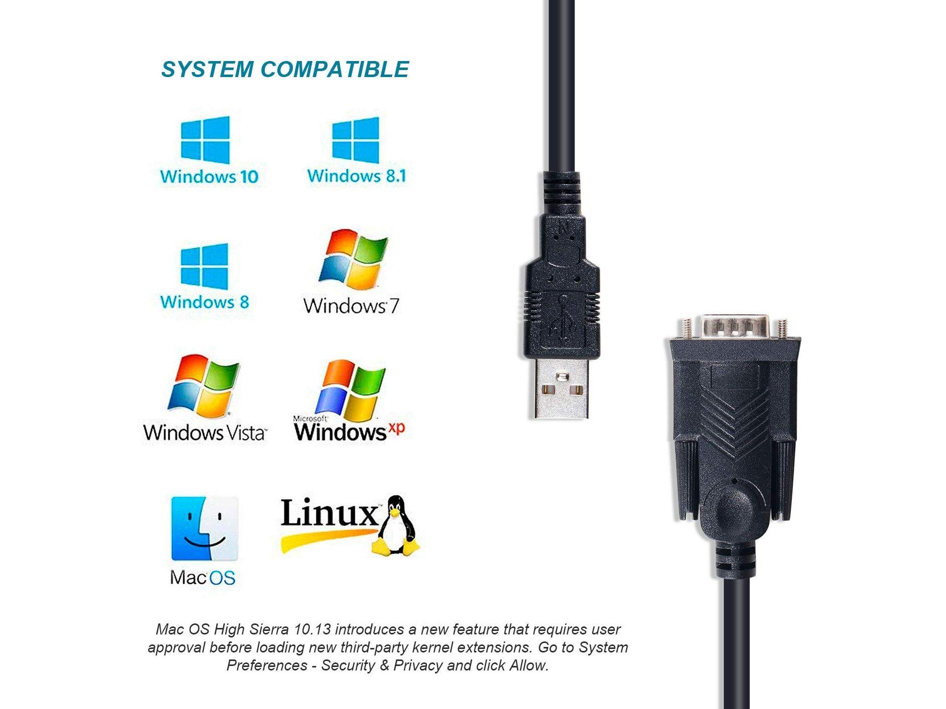 Adaptador USB para Série EQUIP 133391 (1,5 m - DB-9 - USB Type-A - Preto), miniatura 7