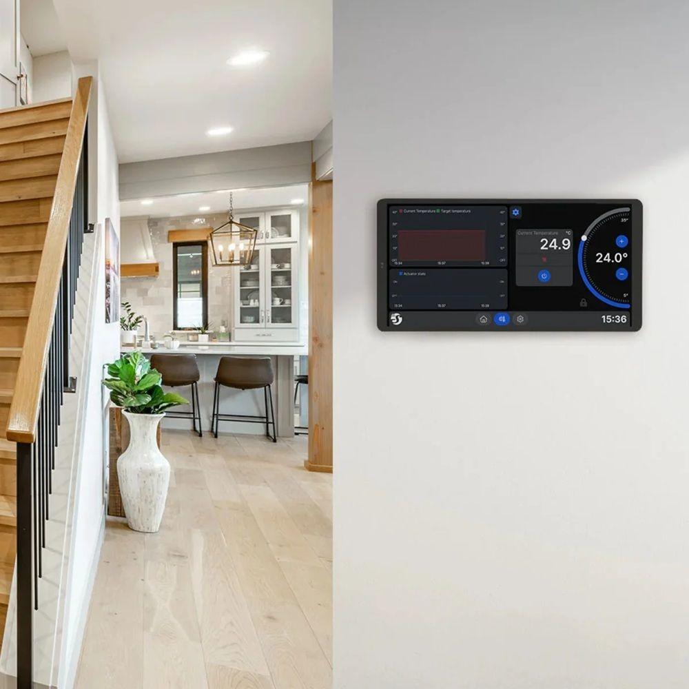 Painel de Controlo SHELLY Wall Display X2i (Ecrã tátil 6,95" - Wi-Fi 6 - Prateado) — miniatura 4