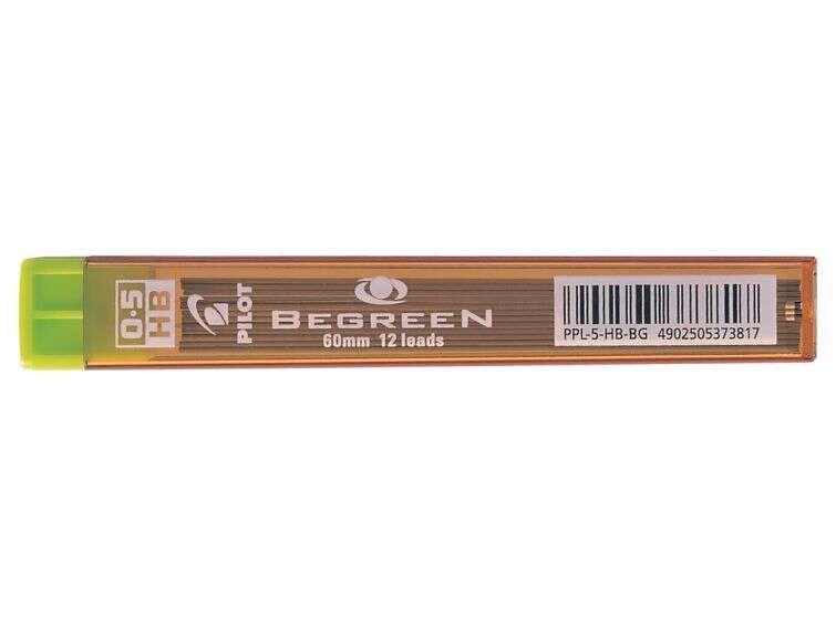 Minas para Portaminas PILOT Begreen PPL-5-BG (Plástico 100% reciclado - Pack de 12)