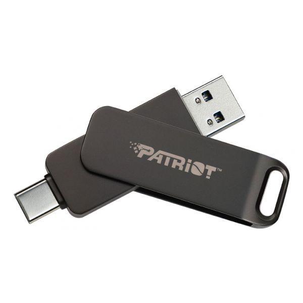 Pen USB PATRIOT Supersonic Rage R550 (64 GB - Rotação - USB Type-A / USB Type-C - Preto) — miniatura 2