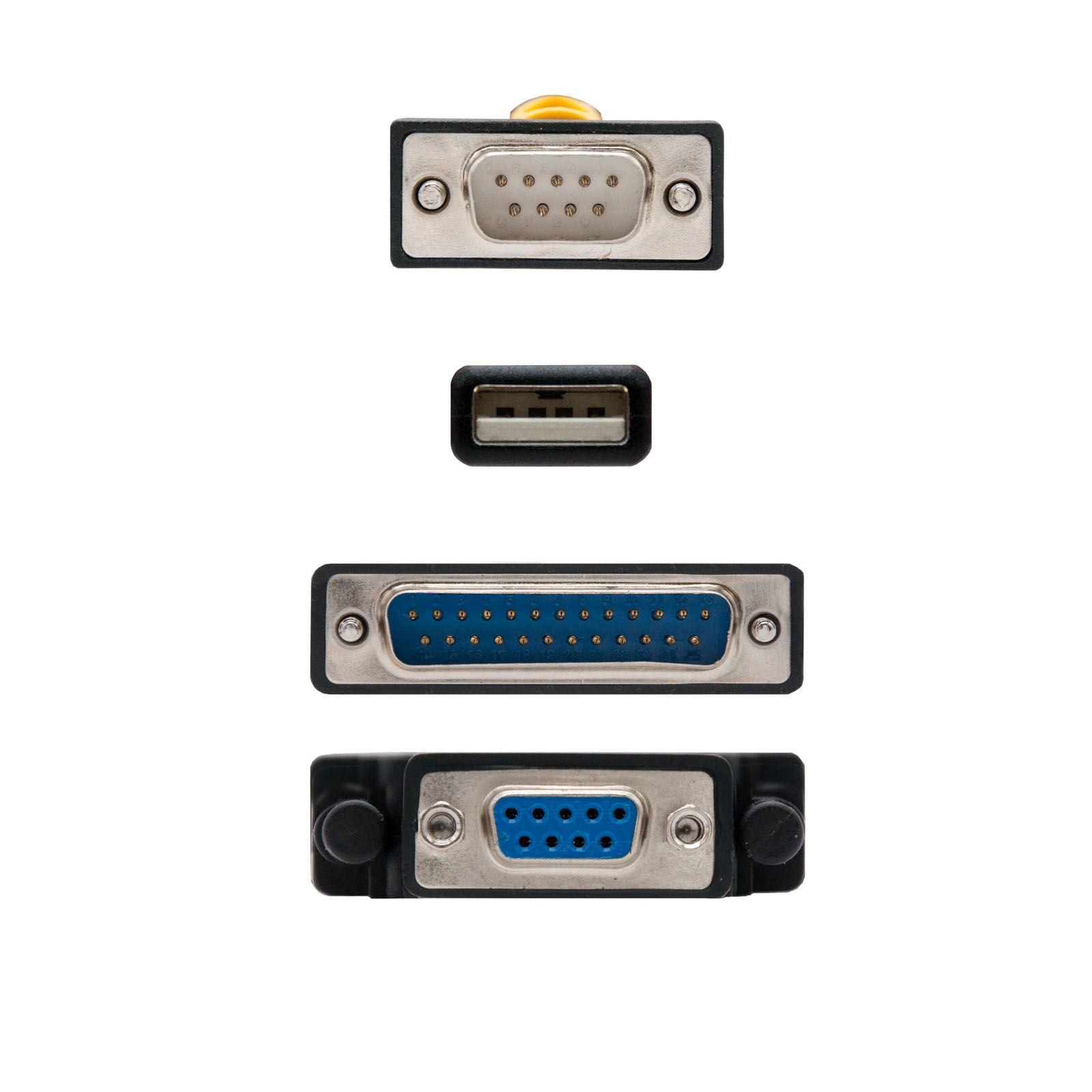 Cabo Conversor USB para Série NANOCABLE 10.03.0002 (1,8 m - RS-232 - USB A - Preto) — miniatura 3