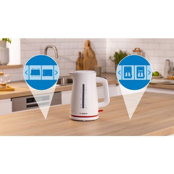Jarro Elétrico BOSCH TWK3M121 (2400 W - 1,7 l - Plástico - Branco), miniatura 3