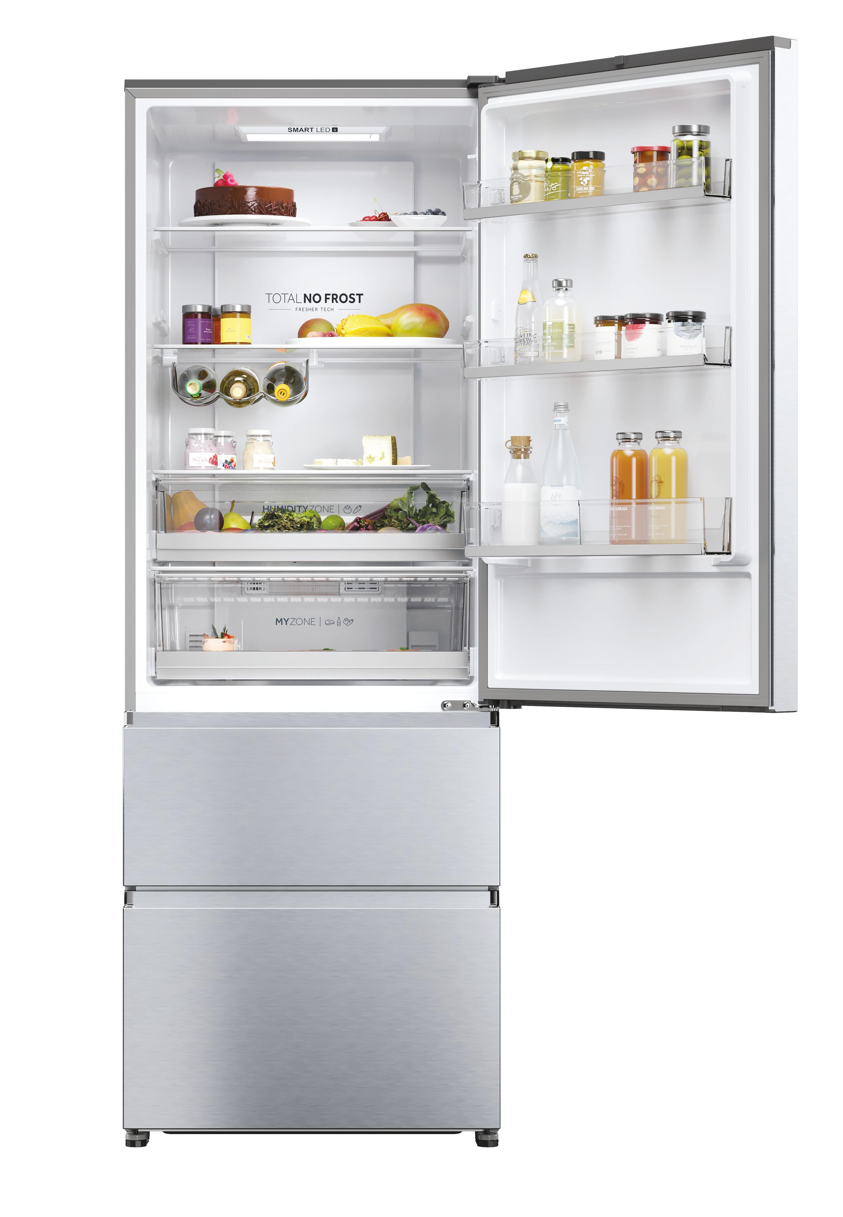 Frigorífico Combinado Independente HAIER HTR5720ENMG (483 l - 200,6x70x67,5 cm - 70 cm - Prateado) — miniatura 2