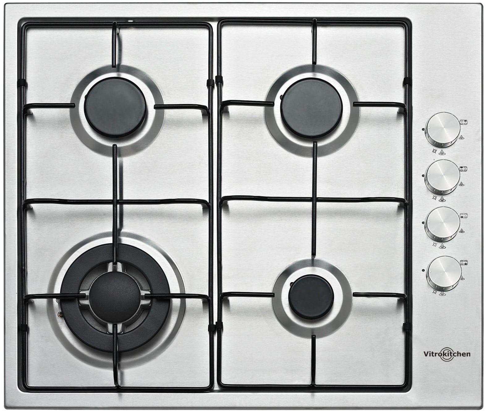 Placa a Gás VITROKITCHEN EN640LIB (Encastre - 58 cm - 51 cm - Inox)