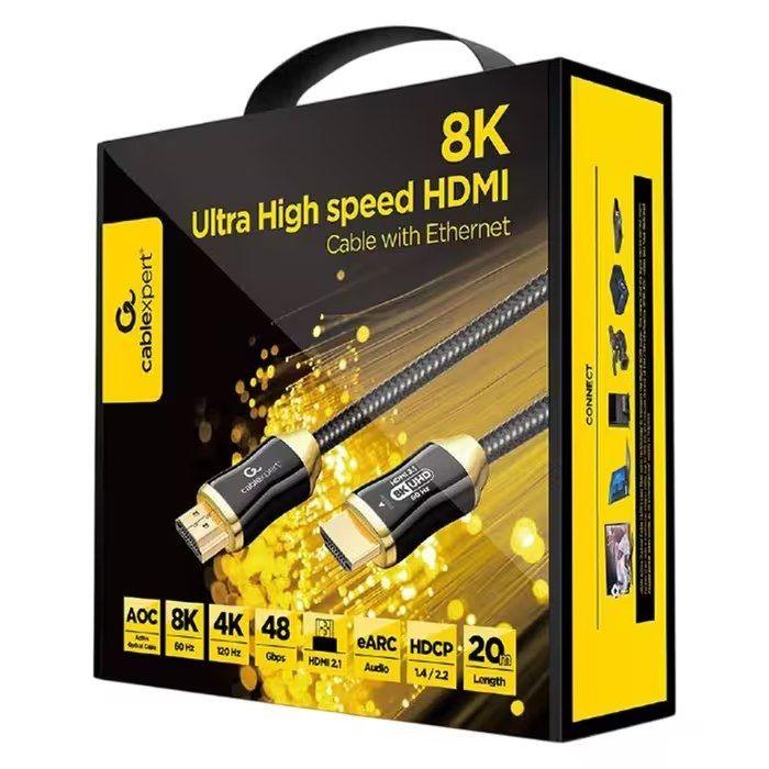 Cabo HDMI GEMBIRD CCBP-HDMI8K-AOC-20M (20 metros - Até 8K a 60Hz - Preto), miniatura 3