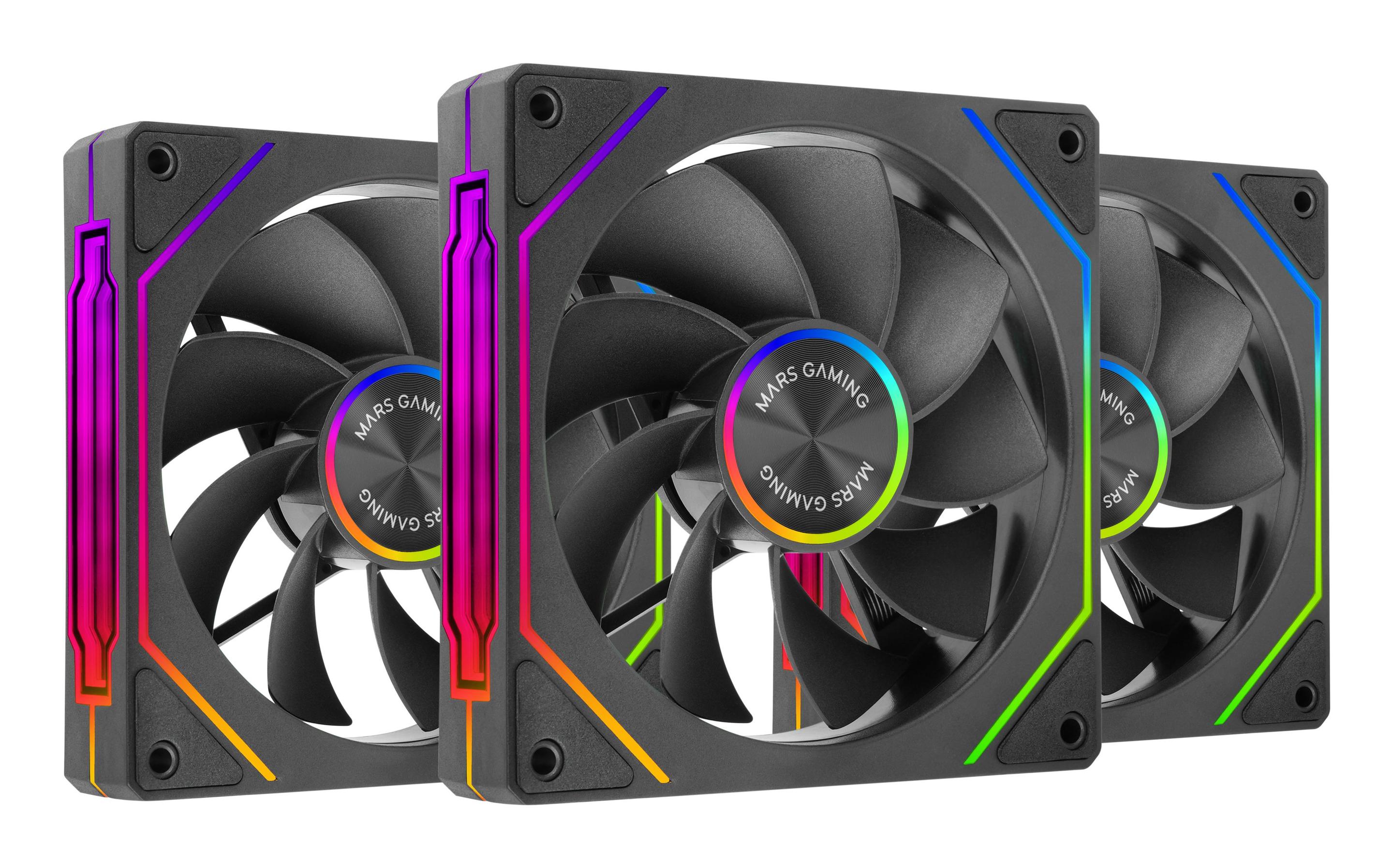 Kit de 3 Ventoinhas MARS GAMING MF-LINKFINITYKIT2R (Preto) — miniatura 4