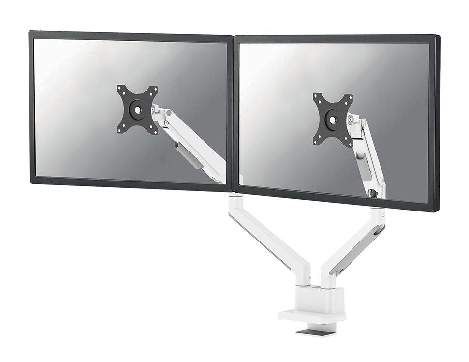 Suporte de Secretária para 2 Monitores NEOMOUNTS DS70-250WH2 (17–32″ - 9 kg por monitor - Branco)