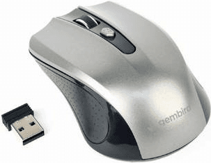 Rato GEMBIRD MUSW-4B-04-BG (Mão direita - 1600 DPI - Ótico - Preto e Cinzento)