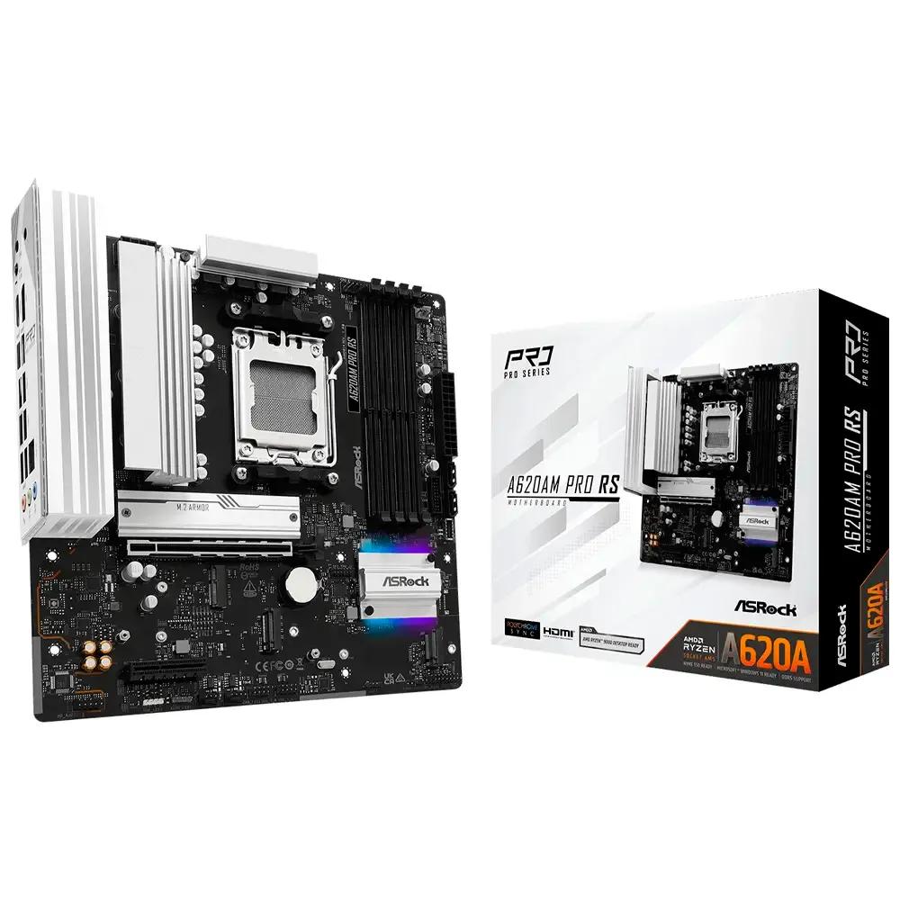 Motherboard ASROCK A620AM Pro RS (AM5 - micro-ATX - Duplo canal - Preto), miniatura 2