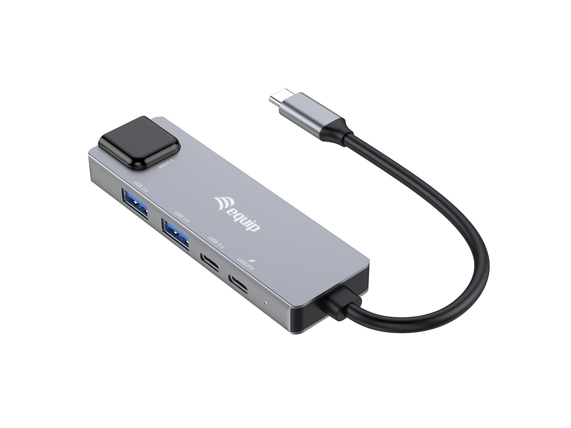 Adaptador USB-C Multifuncional EQUIP 133496 (0,25 m - Cinzento), miniatura 3