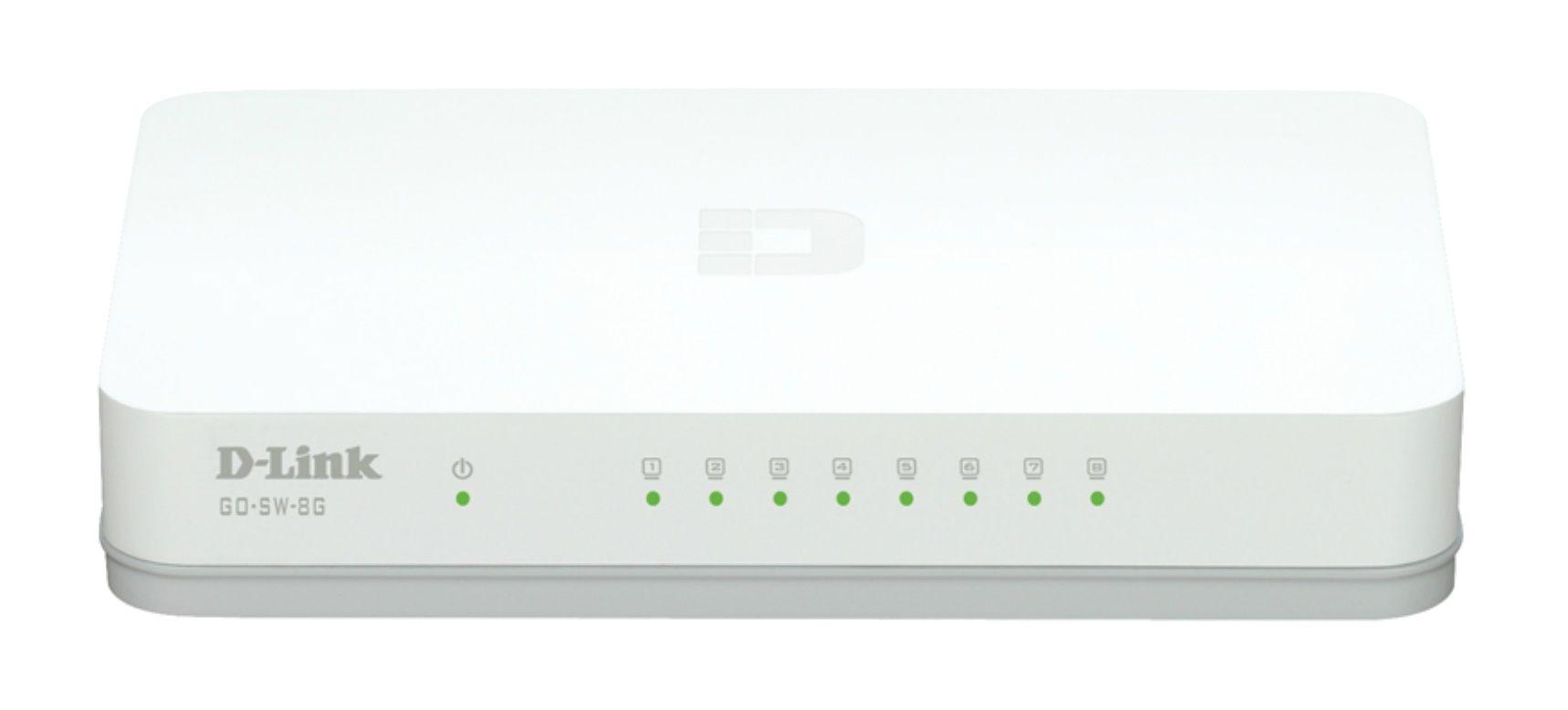 Switch D-LINK GO-SW-8G/E (Gigabit Ethernet - 128 KB - 16 Gbit/s - Branco)