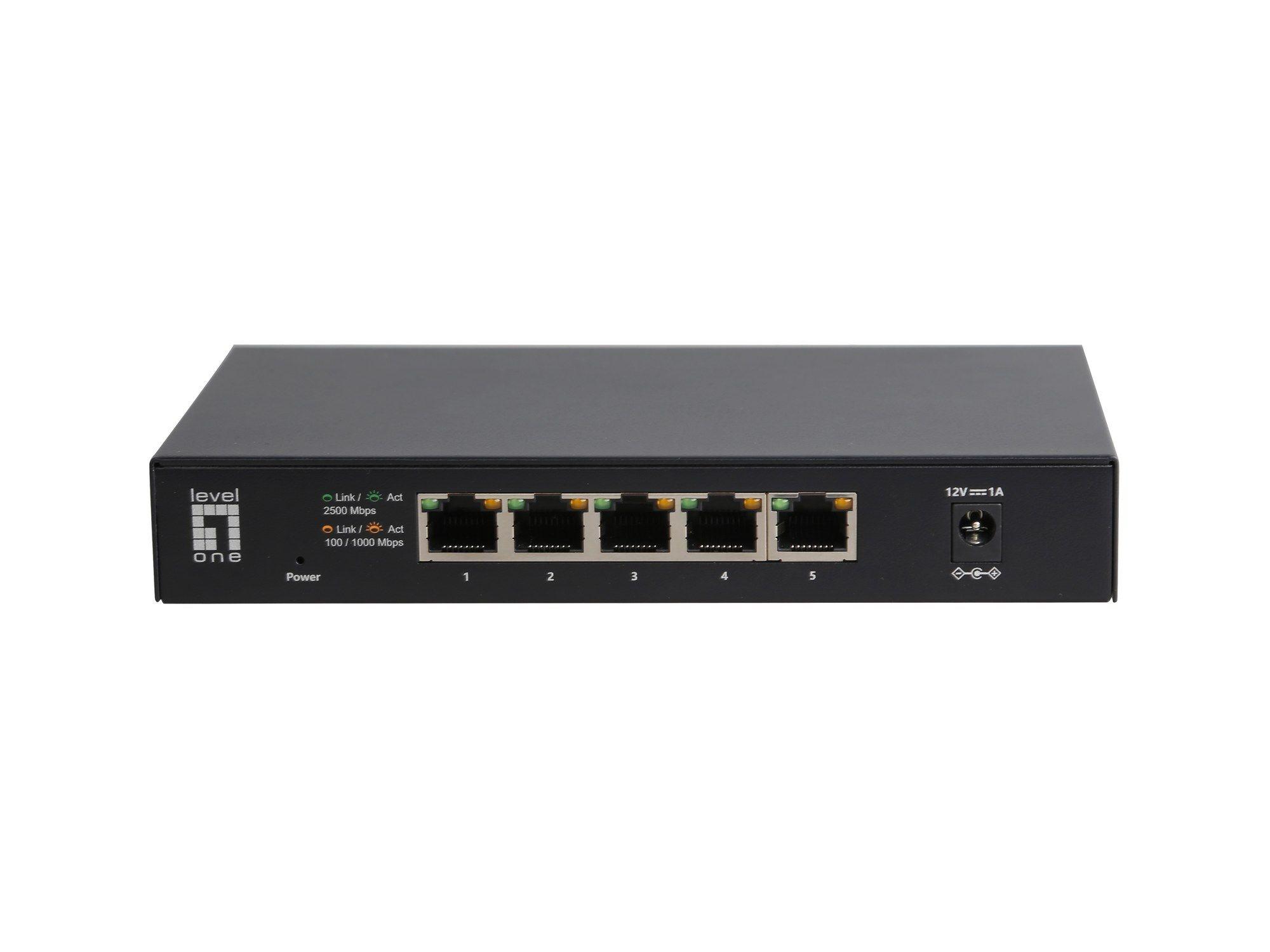 Switch de Rede LEVELONE GEU-0525 (2.5G Ethernet - 4 MB - 25 Gbit/s - Preto), miniatura 2