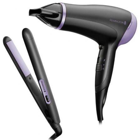 Conjunto Secador e Alisador de Cabelo REMINGTON D3016GP (Cerâmica - 266 x 233 mm - Preto)