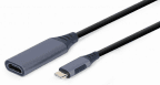 Adaptador USB-C para HDMI GEMBIRD A-USB3C-HDMI-01 (0,15 m - HDMI Type A - USB Type-C - Cinza)