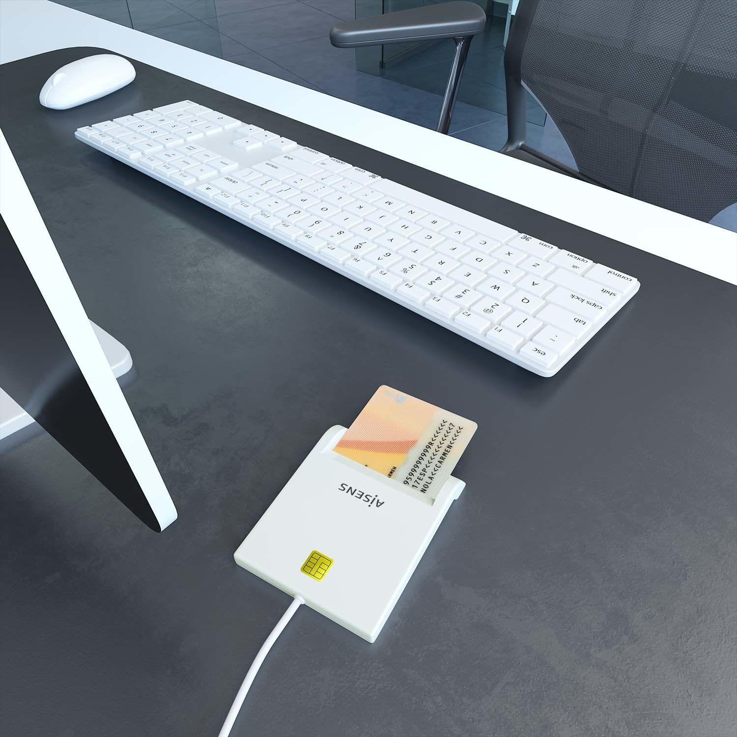 Leitor de Cartões Inteligentes AISENS ASCR-SN07-W (USB 2.0 - Branco), miniatura 4