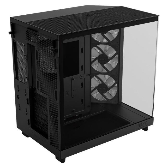 Caixa PC NZXT H6 Flow RGB (ATX, micro ATX, Mini-ITX - SFX-L, SFX, ATX - Midi Tower - Preto) — miniatura 4