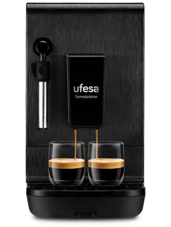 Máquina de Café Expresso Automática UFESA Sensazione CMAB200.100 (Grãos de café, Café moído - 20 bar - 1,4 L - Preto)