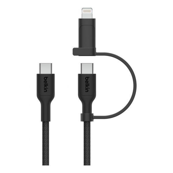 Cabo USB-C/Lightning BELKIN CAC003HQ1.5MBK (1,5 m - USB-C/Lightning - USB-C - Preto) — miniatura 2