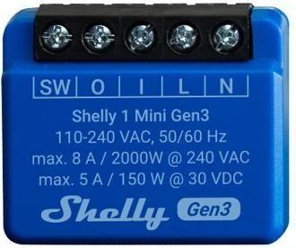 Módulo Relé Inteligente SHELLY 1 Mini Gen3 (Azul)
