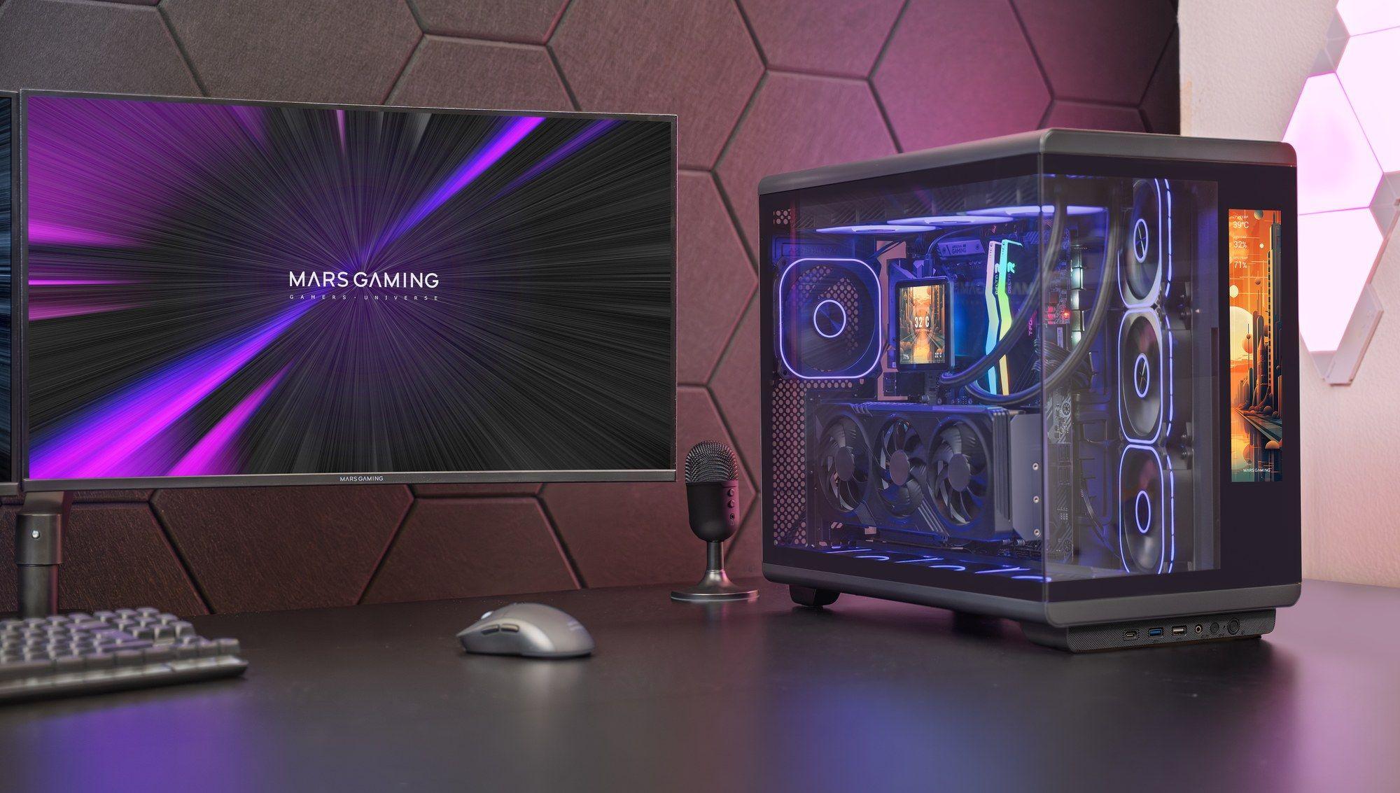 Caixa de Computador MARS GAMING MC-REVMAX (ATX, Micro ATX, Mini-ITX - Midi Tower - Vidro temperado - Preto), miniatura 14