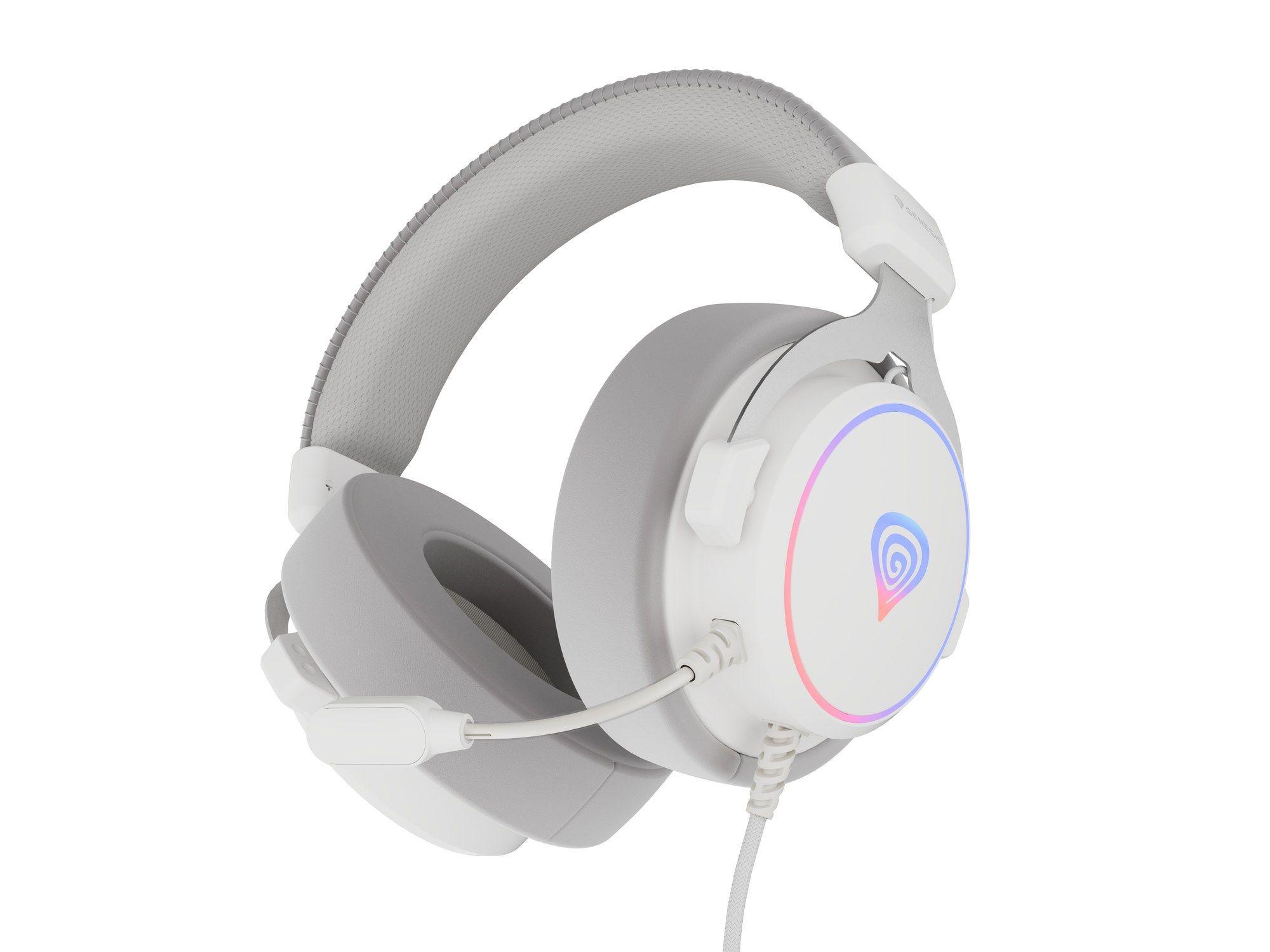 Headset Gaming GENESIS Neon 764 (Binaural - Com fios - Circum-aural - Branco) — miniatura 8