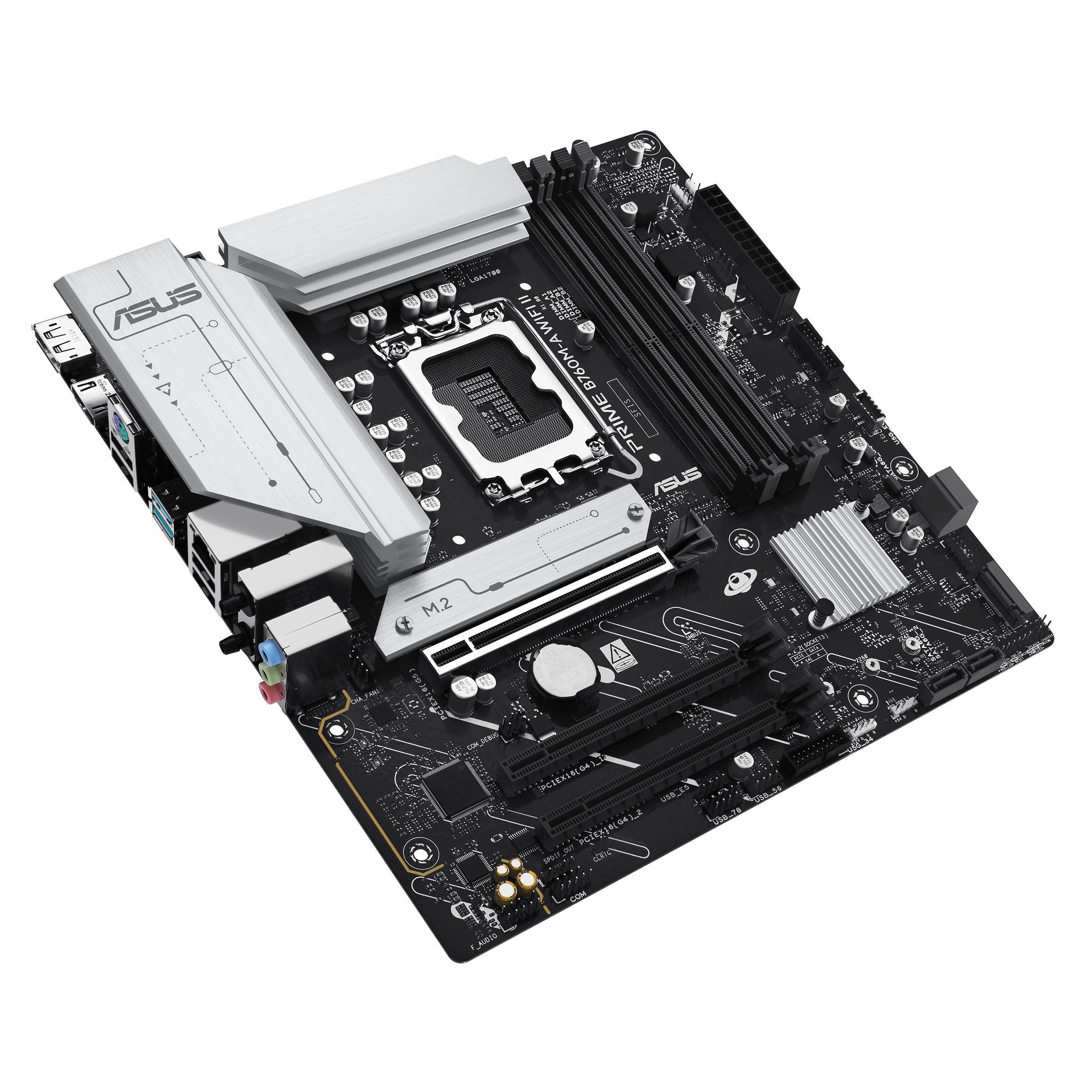 Motherboard ASUS PRIME B760M-A WIFI II (LGA 1700 - micro ATX - Duplo canal - Preto), miniatura 5