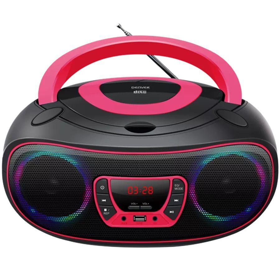 Rádio CD DENVER TCL-212BT (4 W - Bluetooth - Rosa), miniatura 2