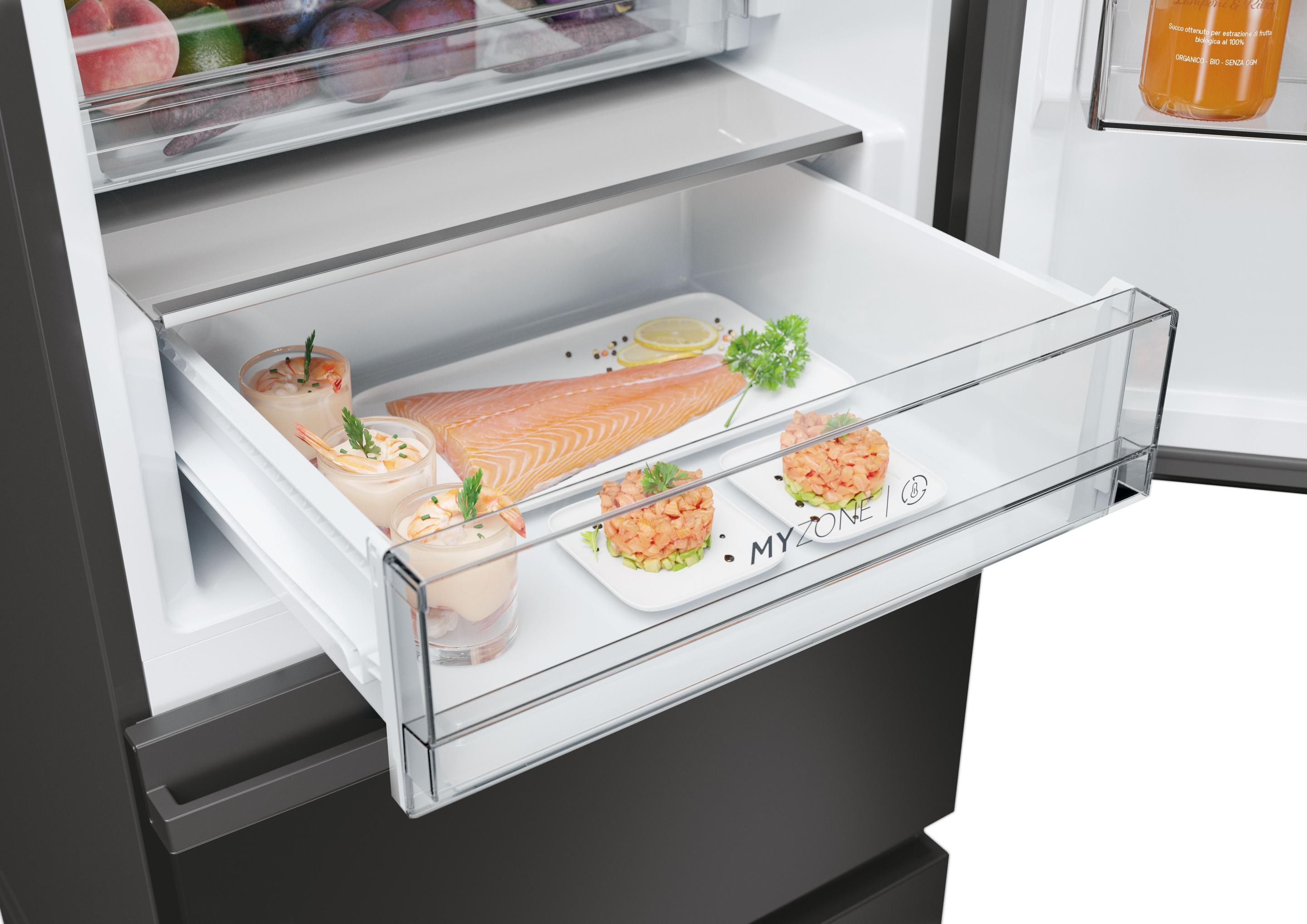 Frigorífico Combinado Independente HAIER HTW5618DNPT (360 l - hOn - 185x59,5x66,7 cm - Preto) — miniatura 7