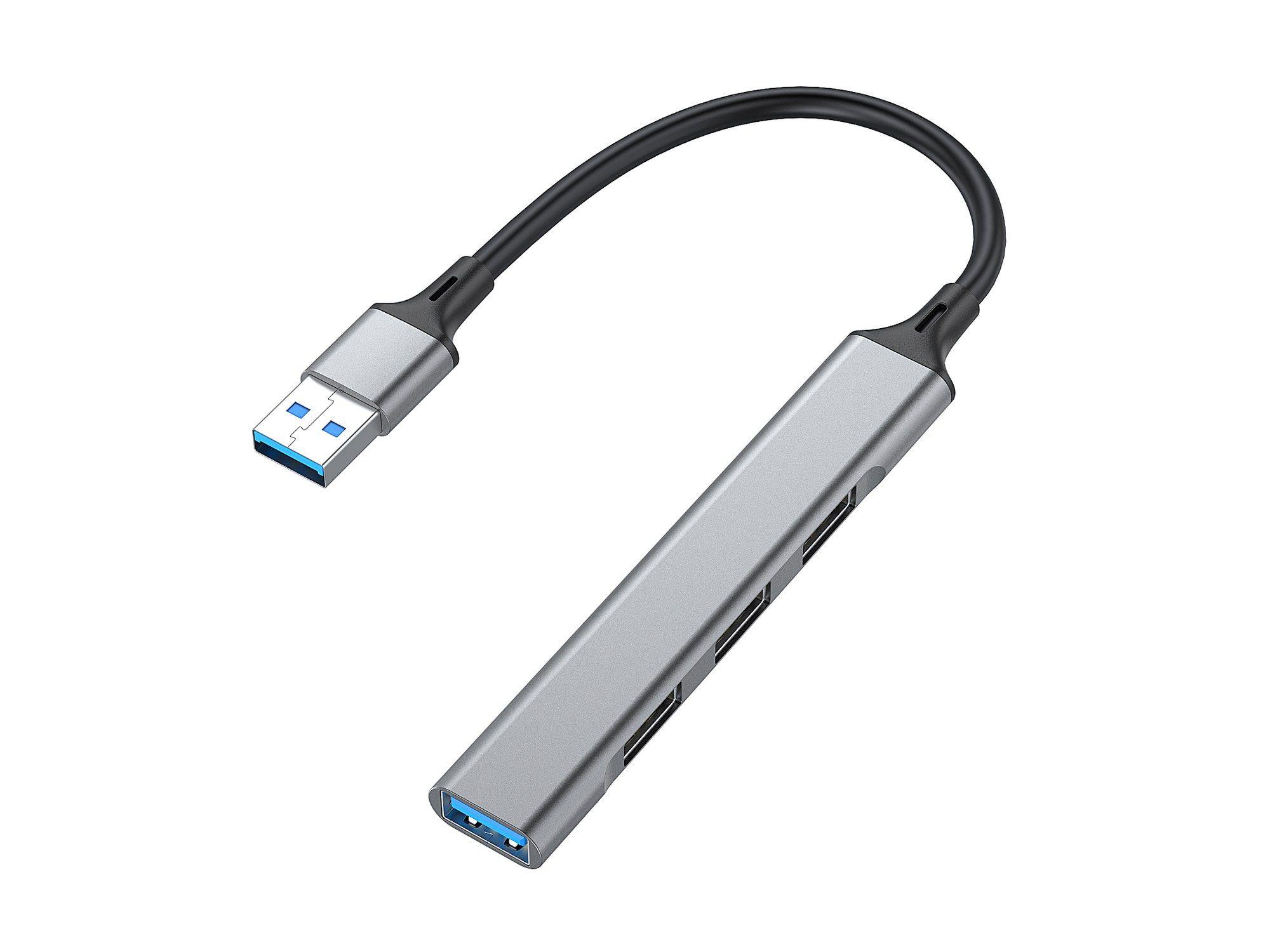 Hub USB EQUIP 128960 (0,15 m - USB 3.2 Gen 1 Type-A - USB 2.0, USB 3.2 Gen 1 Type-A - Preto e Cinzento), miniatura 2