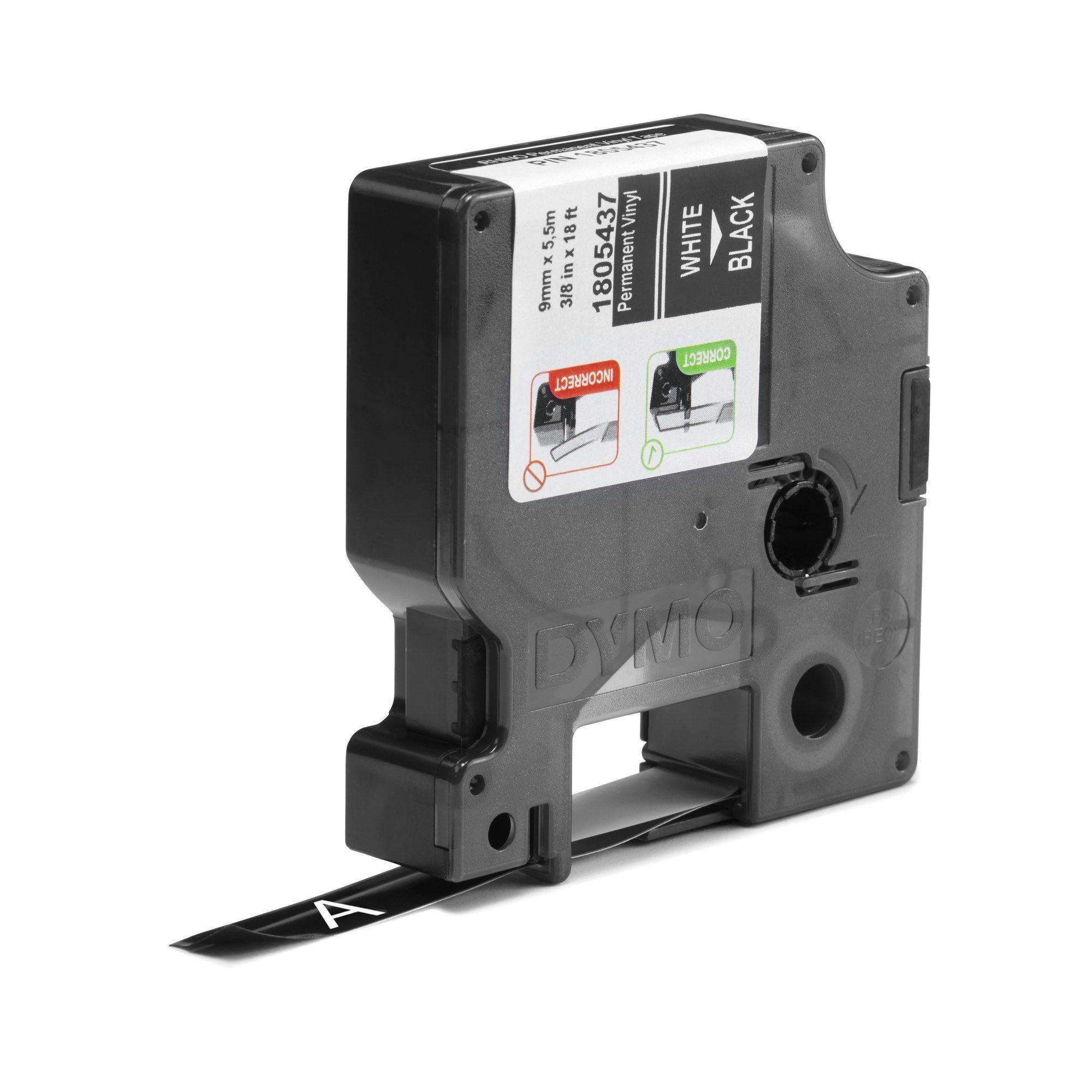 Fita de Impressão DYMO Rhino ID1-9 (Branco sobre Preto), miniatura 2