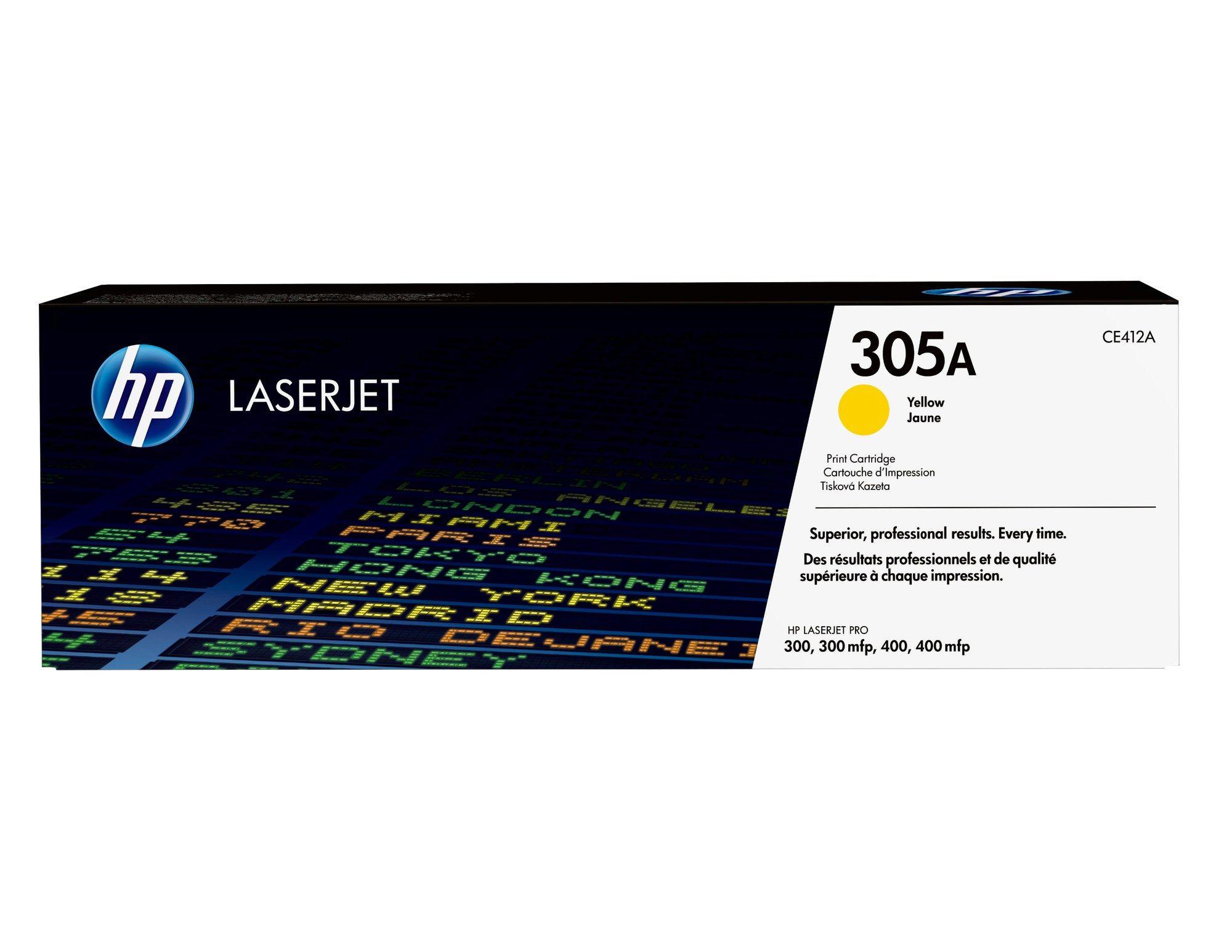 Toner HP CE412A (2600 páginas - Amarelo)