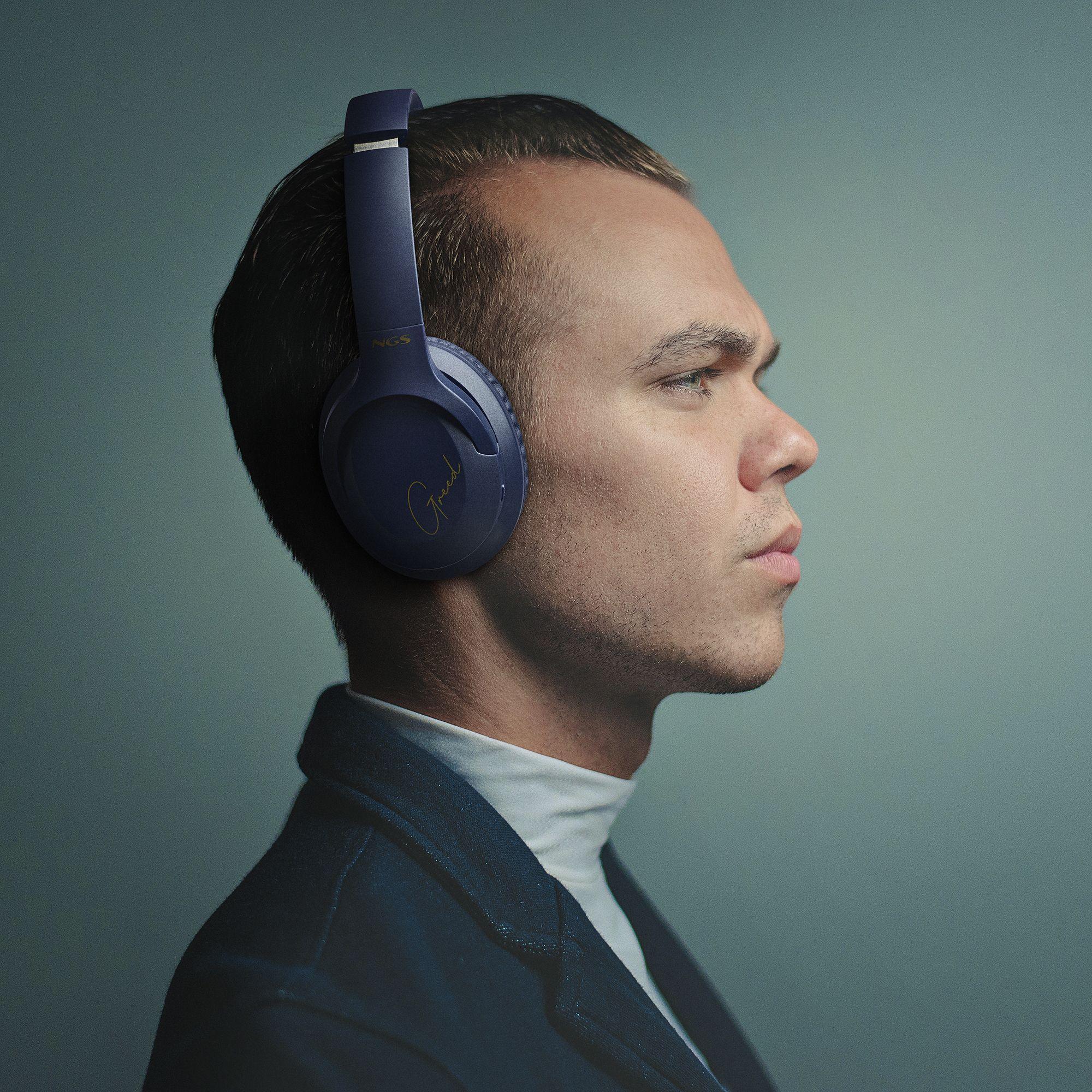 Auscultadores NGS Artica Greed (Binaural - Com fios e sem fios - Circum-aural - Azul), miniatura 8