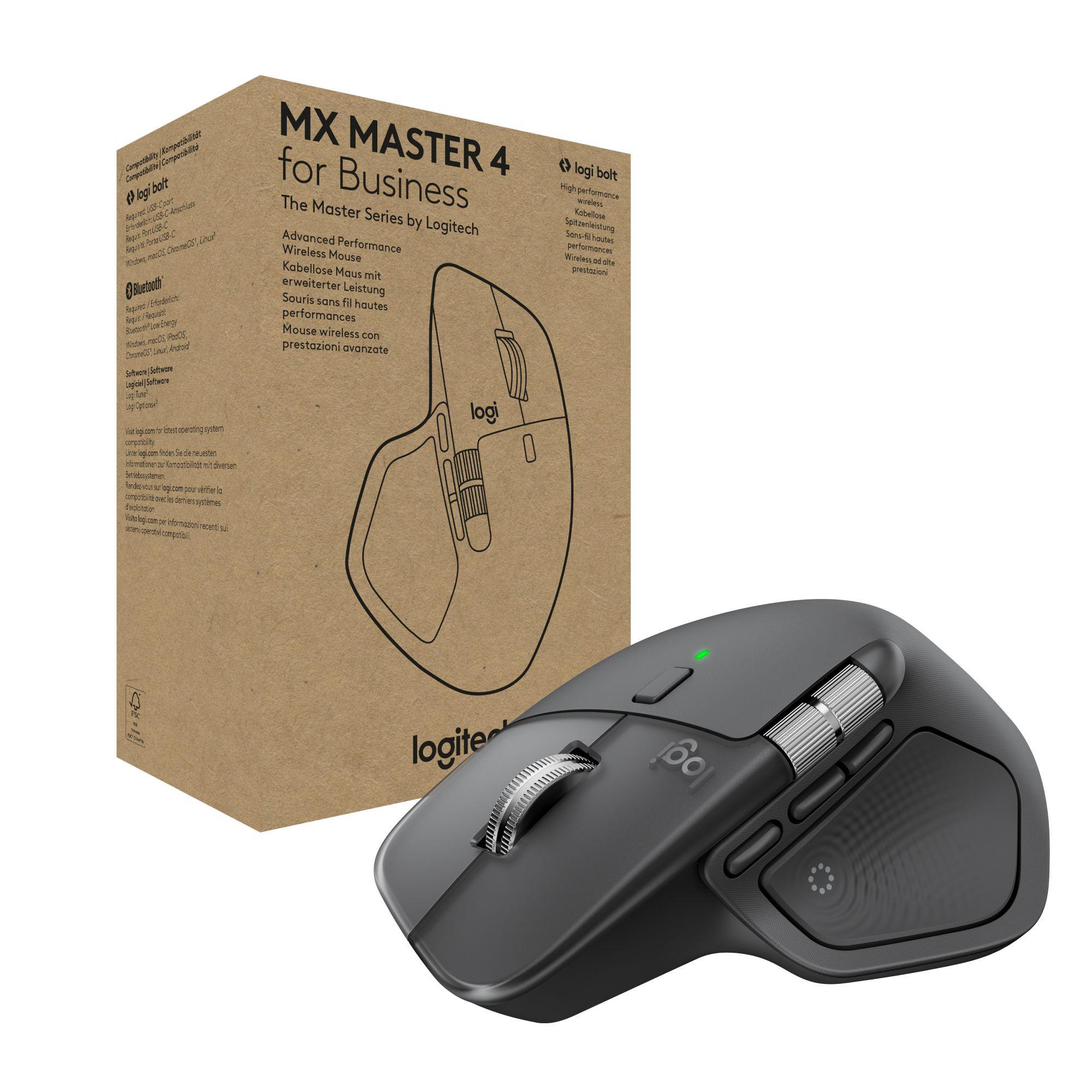 Rato LOGITECH MX Master 4 for Business (Mão direita - 8000 DPI - Laser - Grafite)