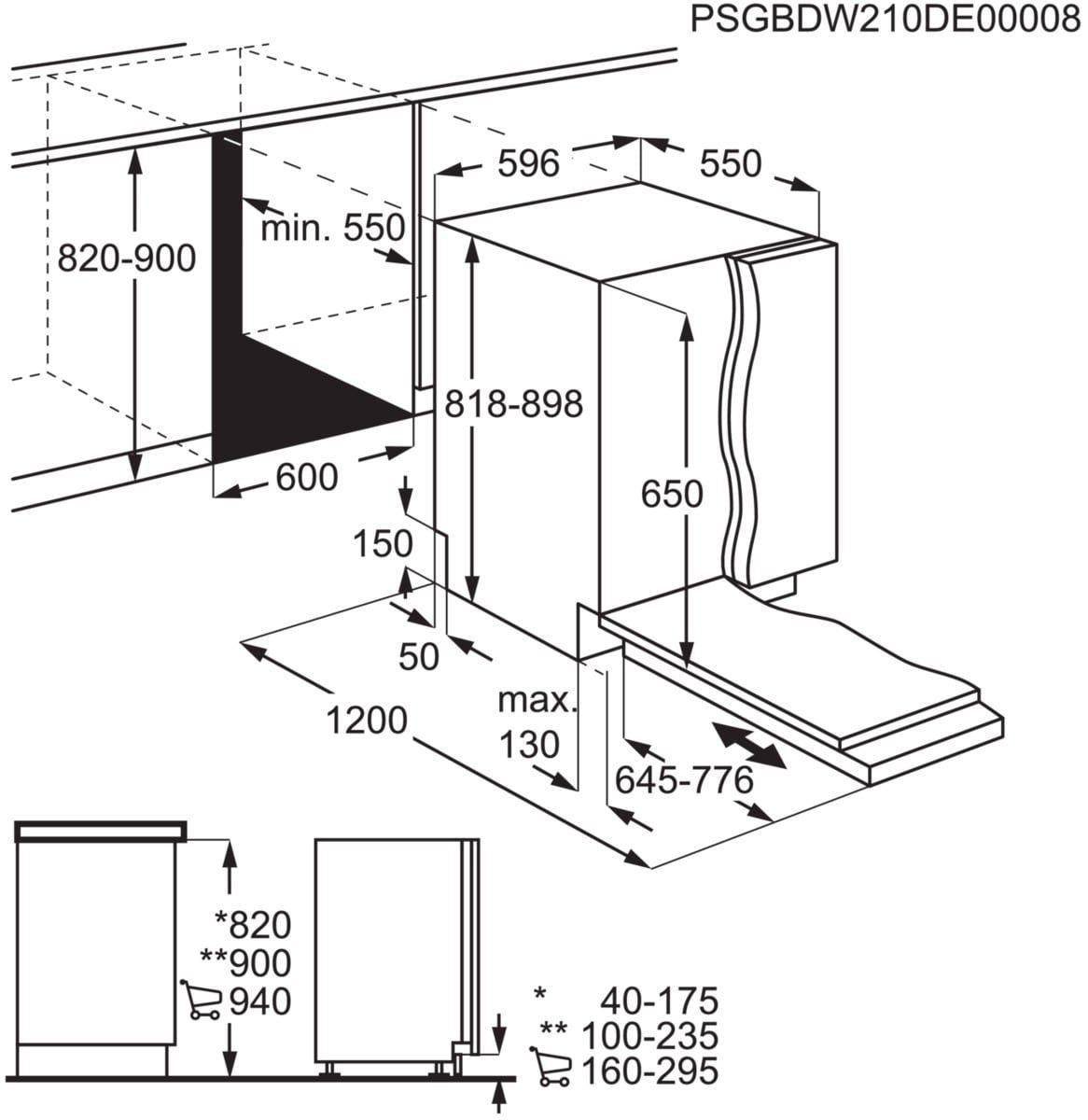 Máquina de Lavar Loiça Encastre AEG FSB34707Z (14 talheres - B - 10,5 l - Classe C), miniatura 12