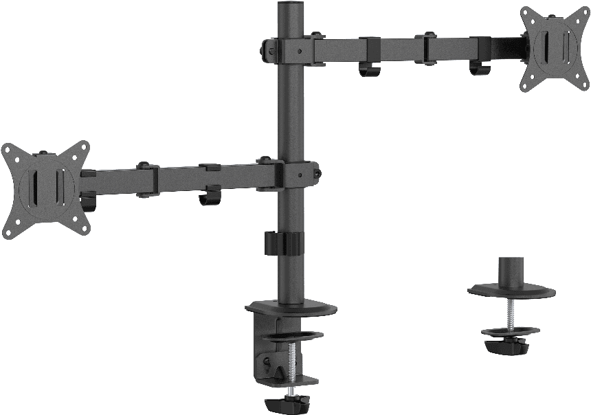 Braço de Monitor GEMBIRD MA-D2-03 (100 x 100 mm - 75 x 75 mm - 17" a 32" - Preto)