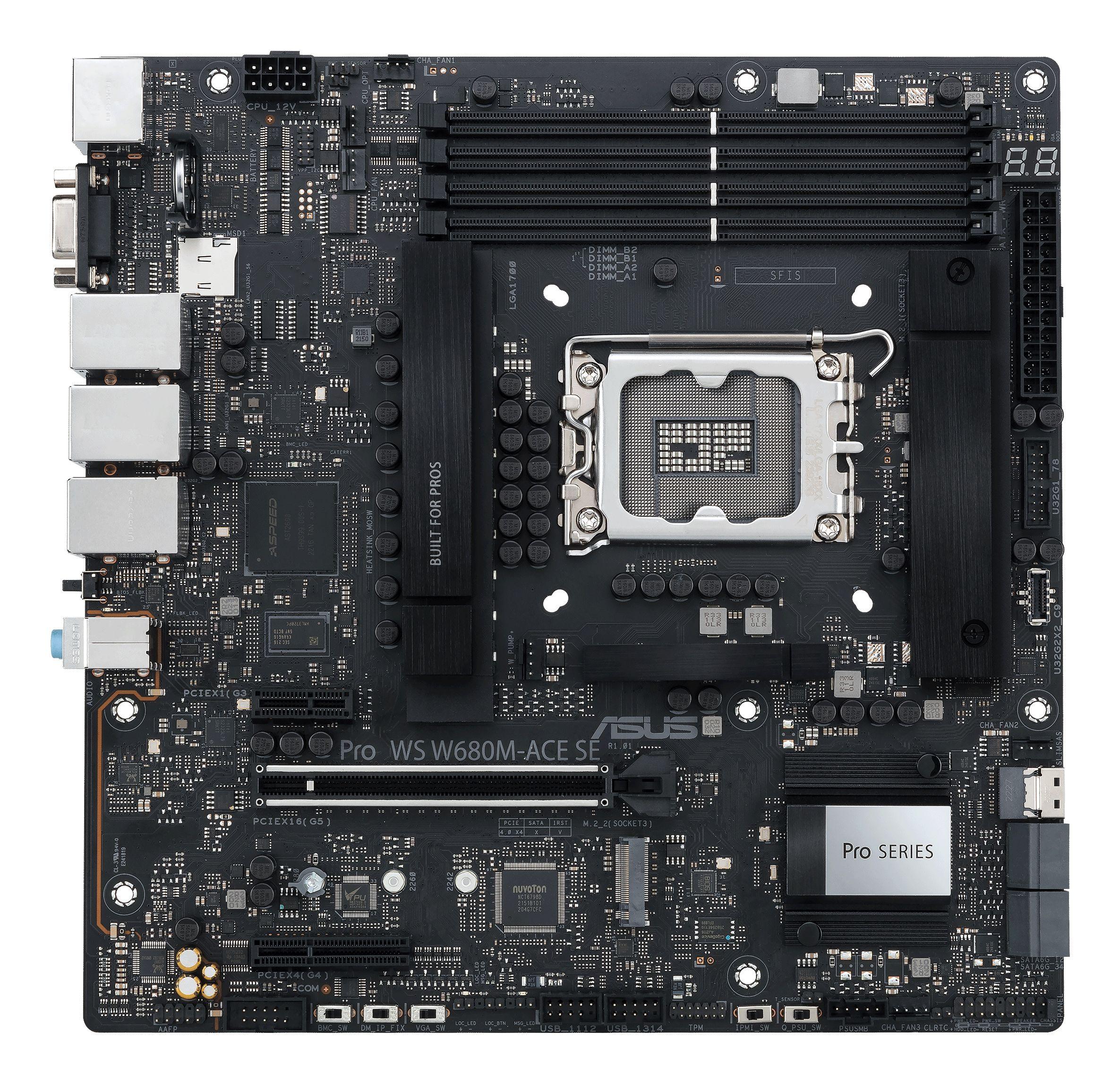 Motherboard ASUS PRO WS W680M-ACE SE (LGA 1700 - micro ATX - Duplo canal)