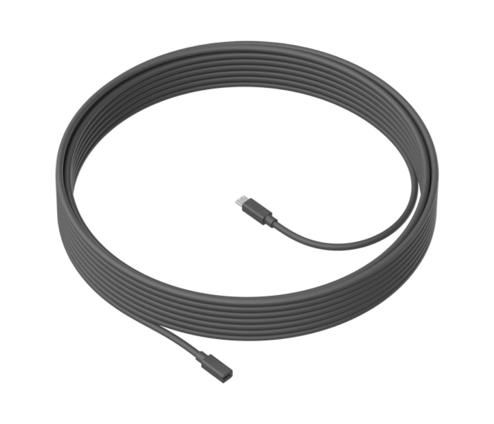 Cabo de Extensão de Microfone LOGITECH MeetUp 950-000005 (USB-C - Macho/Fêmea - Cinzento)